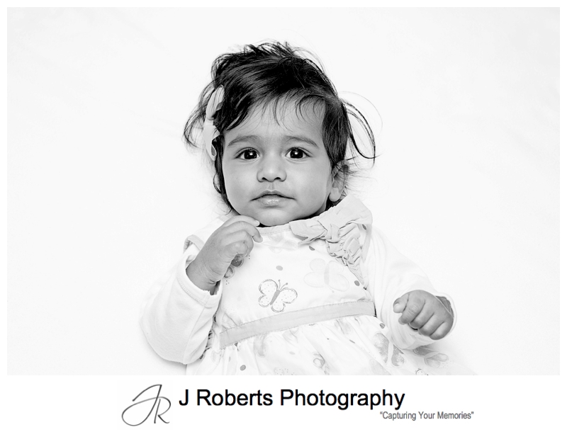 Baby Portrait Photography in the family home Bexley 6 months old baby girl